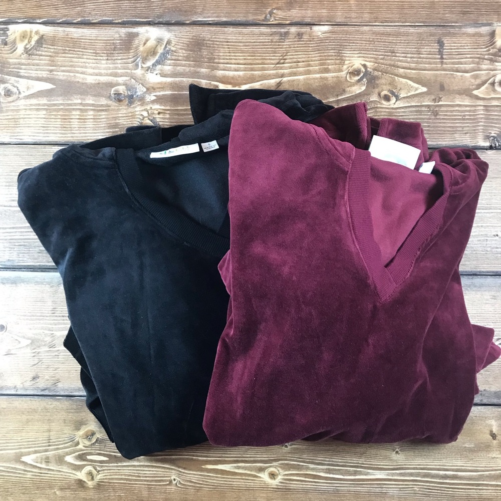 Denim & Co Active Velour Tunics Set of 2